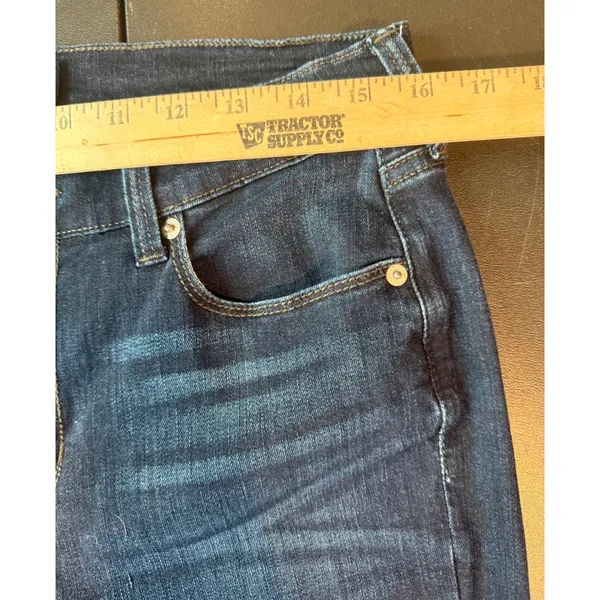Lucky Brand Womens 10/30 Brooke Boot Jeans Dark Wash Denim Stretch Western Chic - Image 8
