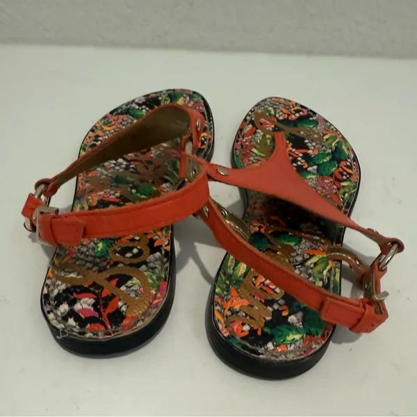 Sam Edelman Greta Orange Thong Slingback Sandals Size 8 - Image 6