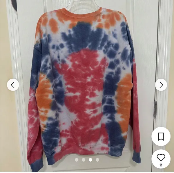 Urban Outfitters Crewneck Sweater tie dye star pink - Image 2