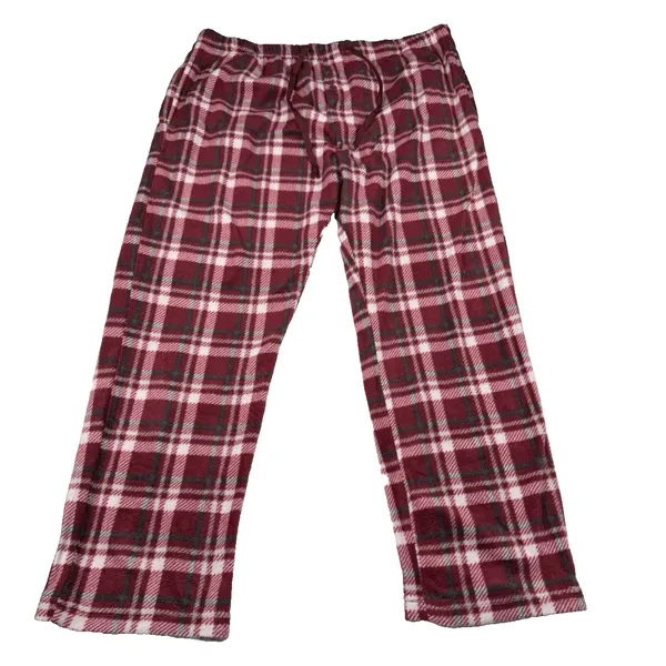 Isotoner Men's Size XL PJ Sleep Set Henley‎ Thermal Top Fleece Pants Plaid Cozy - Image 4