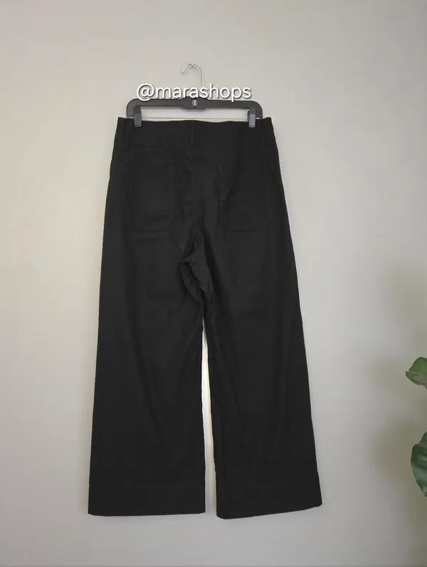 Maeve The Colette Cropped Wide-Leg Pants Black - Image 5
