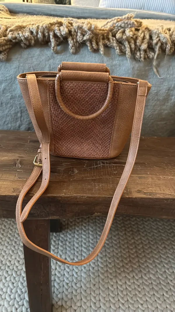 Anthropologie Leather Handbag - Image 2