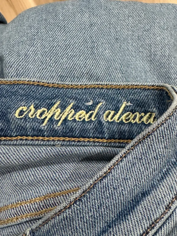 7 For All Mankind Vintage Luxe Cropped Alexa Raw Hem Jeans Women’s 25 - Image 5