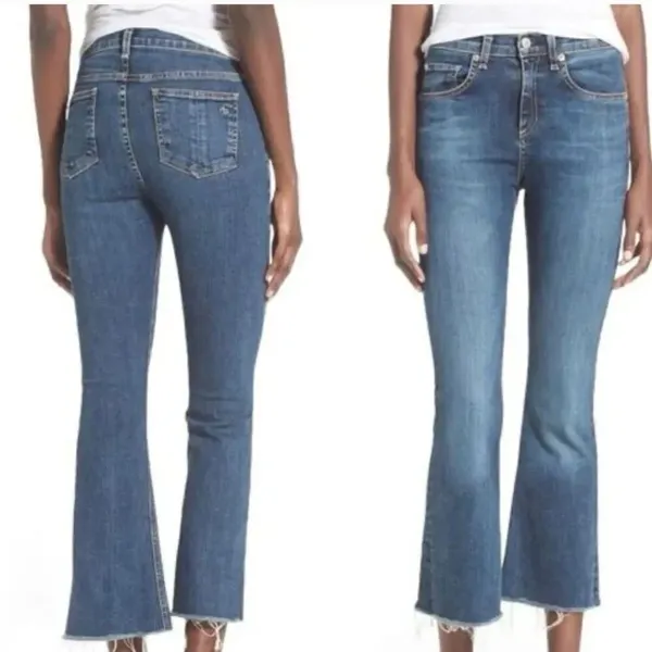 Rag & Bone 10” high rise crop flare jeans size 28 - Image 2