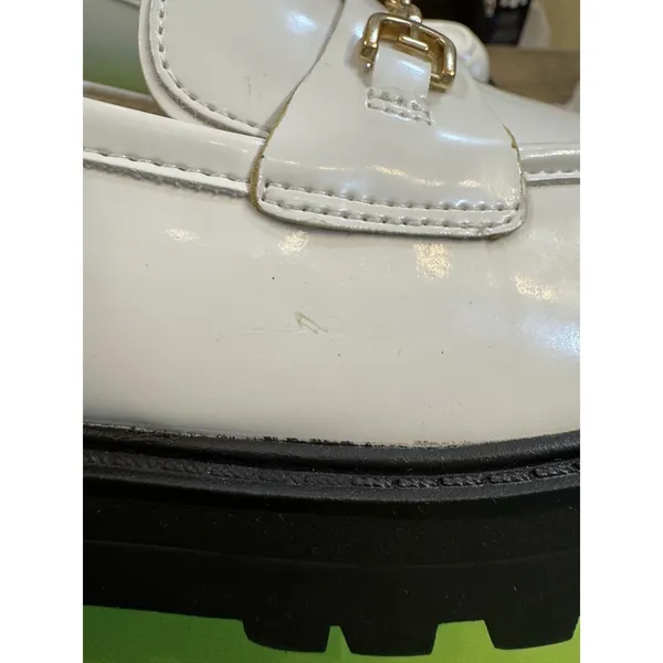 Sam Edelman Womens Tully White Patten Size 10‎ Lug Sole Equestrian - Image 9