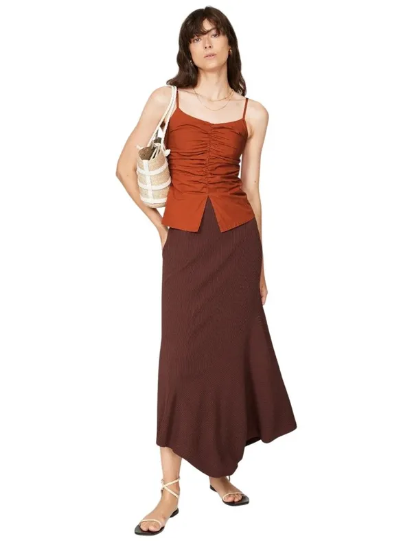 DRAE Shirred Backless Camisole in Small Womens Sleeveless Tank Top - Image 3