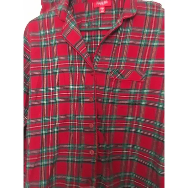 2 Piece Family PJs Macys Women's Flannel Pajama Lounge Set Size Small - Image 3