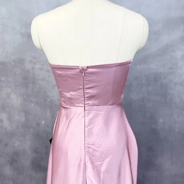 Lulus Real Romantic Satin‎ Dress Womens Medium Pink Rose Prom Bridesmaid Dressy - Image 4