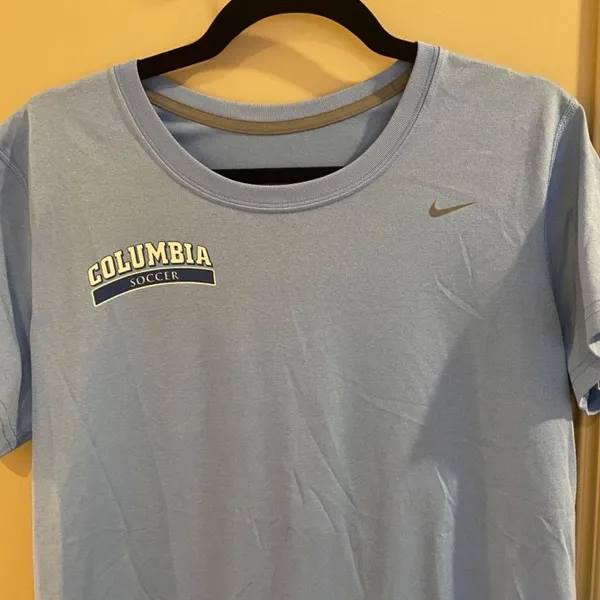 NIKE Dri-Fit COLUMBIA UNIVERSITY Soccer Blue Jersey Tee Size Large - Image 4