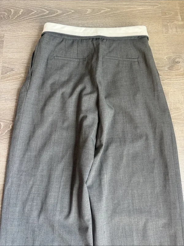 Aritzia Babaton Wool twill mid-rise pleated trousers with foldover waistband 6 - Image 9