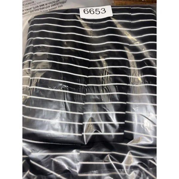 Maeve Anthropologie Corset Peplum Top Black White Stripe‎ Puff Sleeve Size Small - Image 8