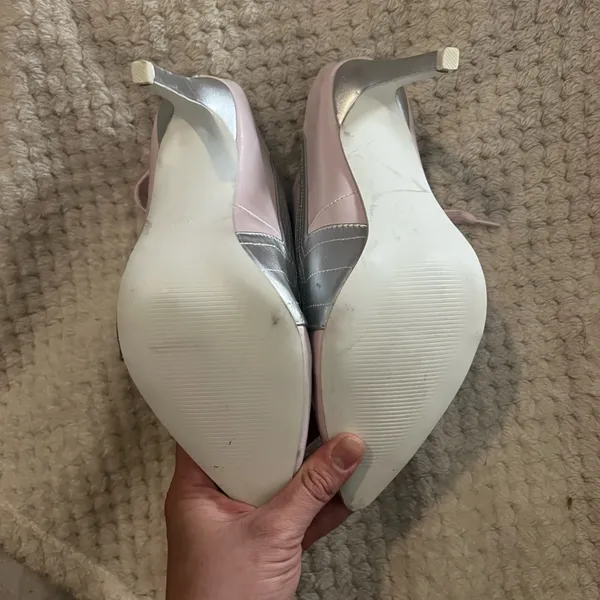 8.5 Cape Robbin light pink grey stiletto slip on boots - Image 3