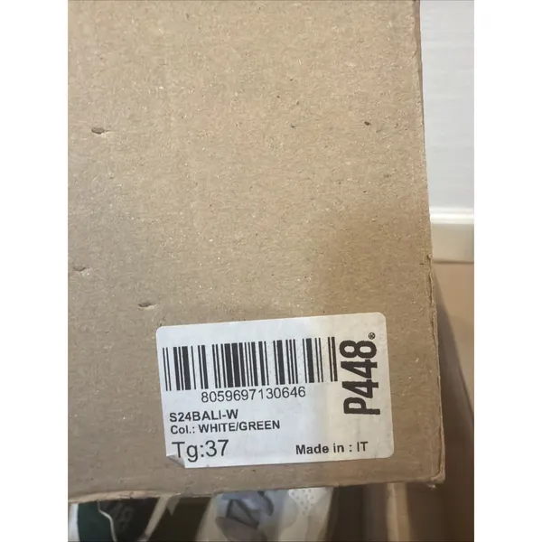 P448 Bali White Green Womens Size 37 Us 6.5-7 Nwb - Image 9