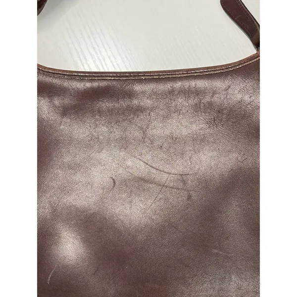 Vintage Unbranded Mahogany Leather Ergo‎ Crossbody Bag Minimalist 90s Style - Image 7