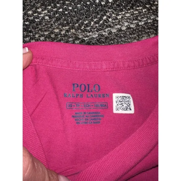 Polo Ralph Lauren Y2K XS baby tee Women Beaded Pink T-Shirt‎ RL POLO 1967 XS - Image 6