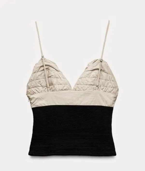 ZARA Contrasting Ruffled Top - Image 5