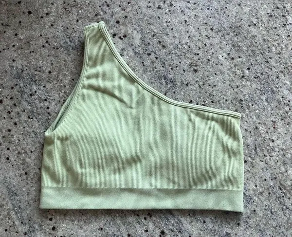 Amazon Sportneer Avocado Green Ribbed Seamless Gym Yoga Leggings Pants - Image 7