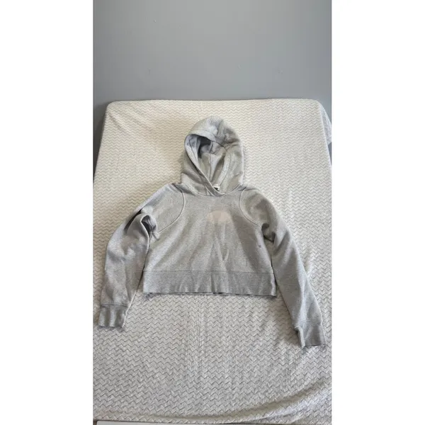Lululemon Pullover Hoodie Heathered Core Ultra Light Grey Cropped Size 2 - Image 2