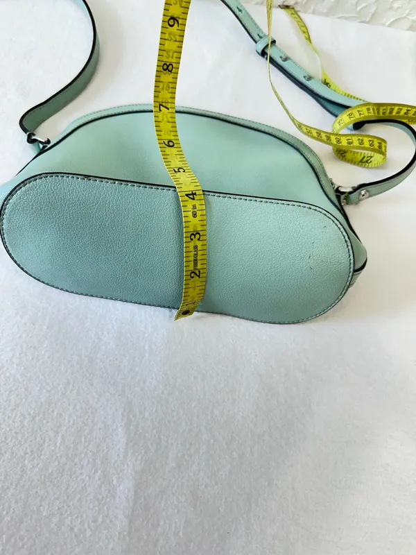 Kate Spade Perry Mint Green Saffiano Leather Small Dome Crossbody Purse Classic - Image 5