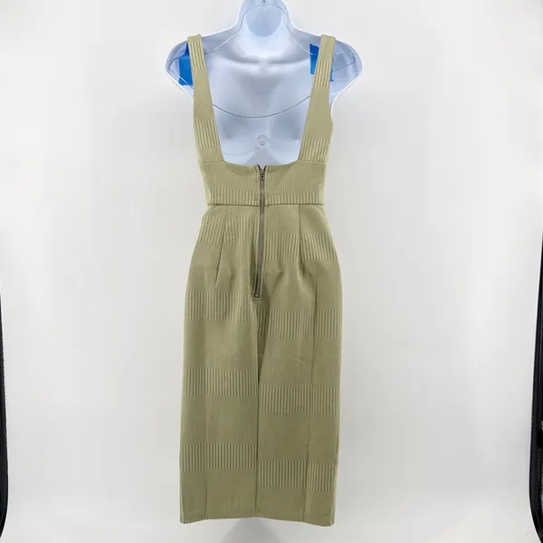 Hello Molly Give Me One More Minute Midi Dress NWT US 2 XS Olive Green‎ Low Back - Image 8