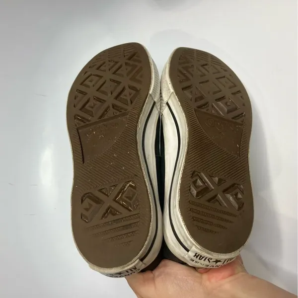 Converse black‎ canvas platform sneakers size 7 - Image 9