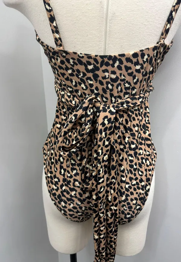 Aerie Tan Animal Print One Piece Swimsuit - Image 6