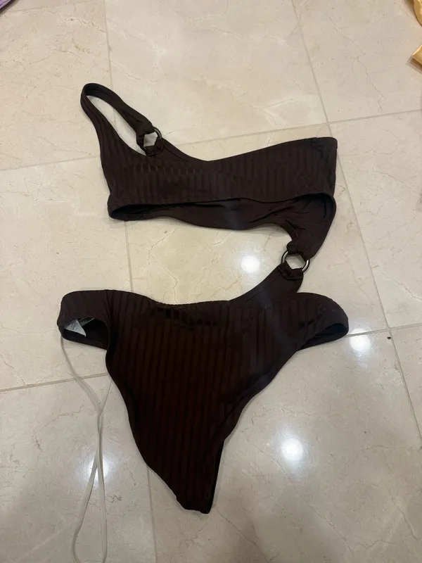 Aerie Brown One-Piece Swimsuit - Image 3