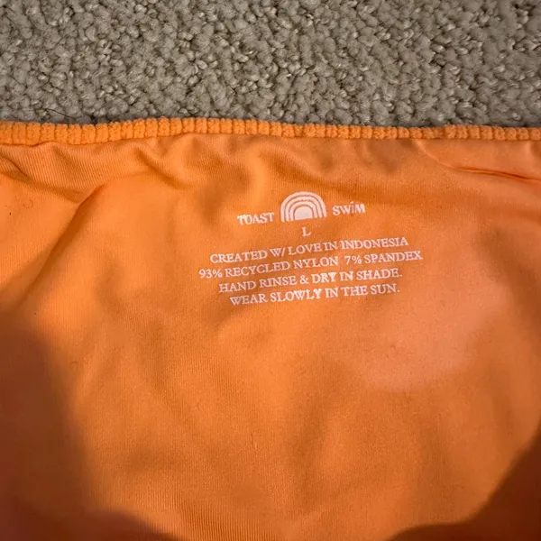 NWT Toast x Free People high hip bikini bottoms nectarine - Image 3
