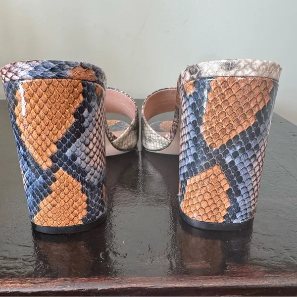 Chelsea & Violet Women's Multicolor Snake Print Heels - Image 5
