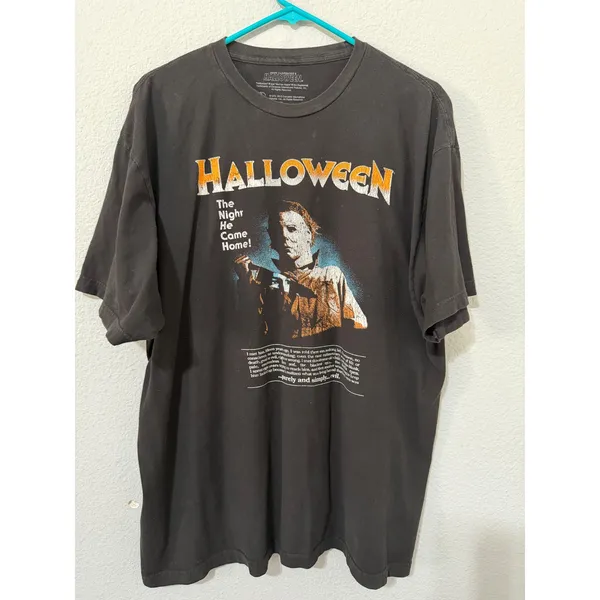 Halloween‎ Michael Myers Shirt 2XL The Night He Came Home Graphic Black Horror - Image 3