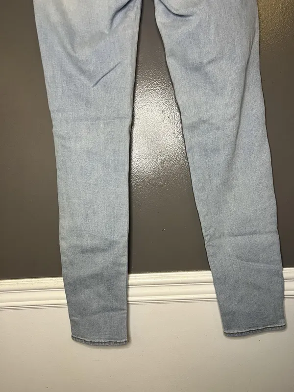 American Eagle Outfitters Jegging Jeans Womens 12 X-Long Light Wash Distressed - Image 6