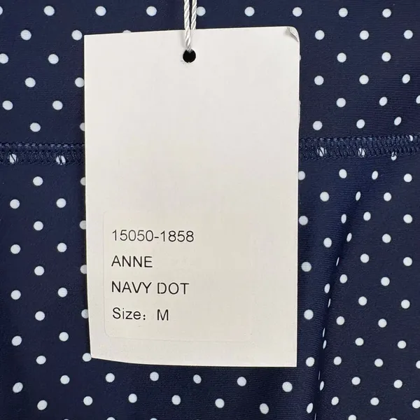 Smith & Quinn Anne Skort Wide Waistband Stretch Navy Blue Polka Dot Size Medium - Image 8