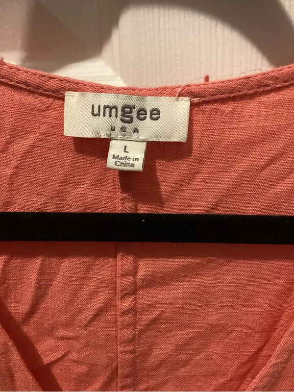 Umgee Coral Fringe V-Neck Tunic Top - Image 2