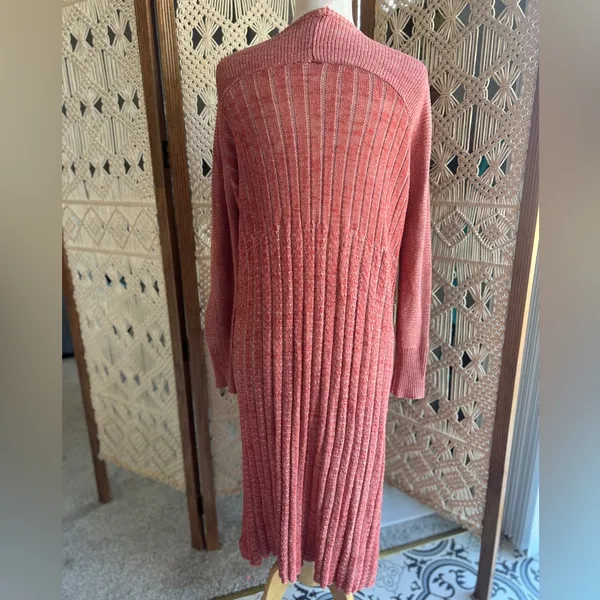 Free People Pink Duster Cardigan - Image 4