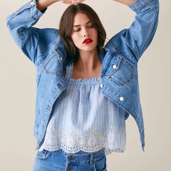 ✨ ZARA STRIPED RUFFLED TOP✨ - Image 4