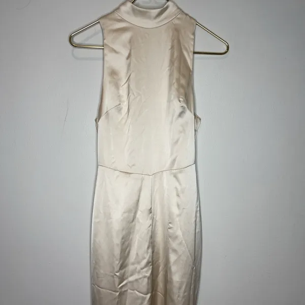 New Fame & Partners High Neck Mermaid Skirt‎ Golden Dress US 0 - Image 2
