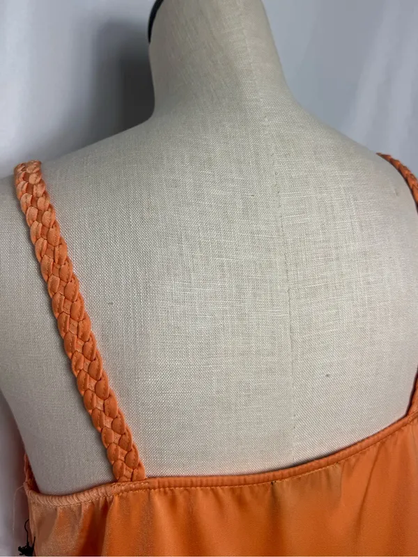 Milk & Honey party festival Braided Strap Orange Cowl Neck Tank Top M NWT - Image 6