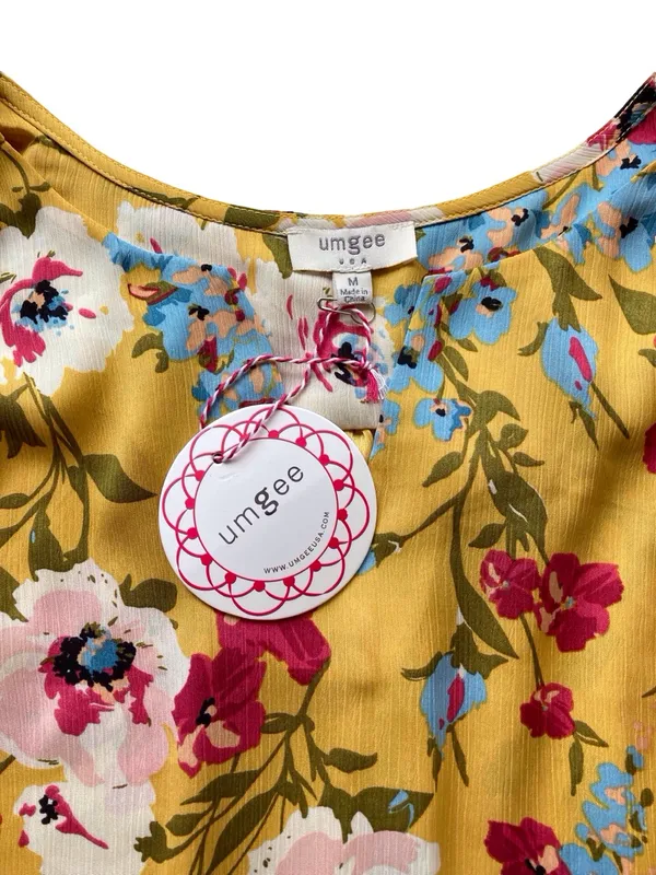 Umgee Floral V‑Neck Blouse NWT – M – Lightweight Polyester - Image 8