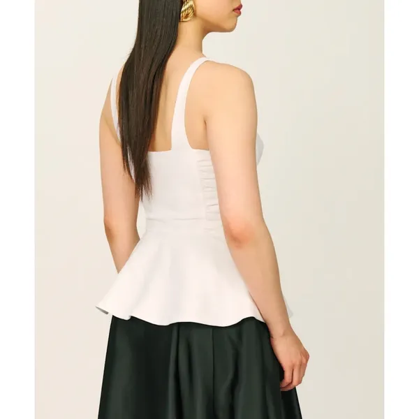 Reformation The Collection Truro Top Size 4 White Bustier Corset‎ Zip Front Tank - Image 4