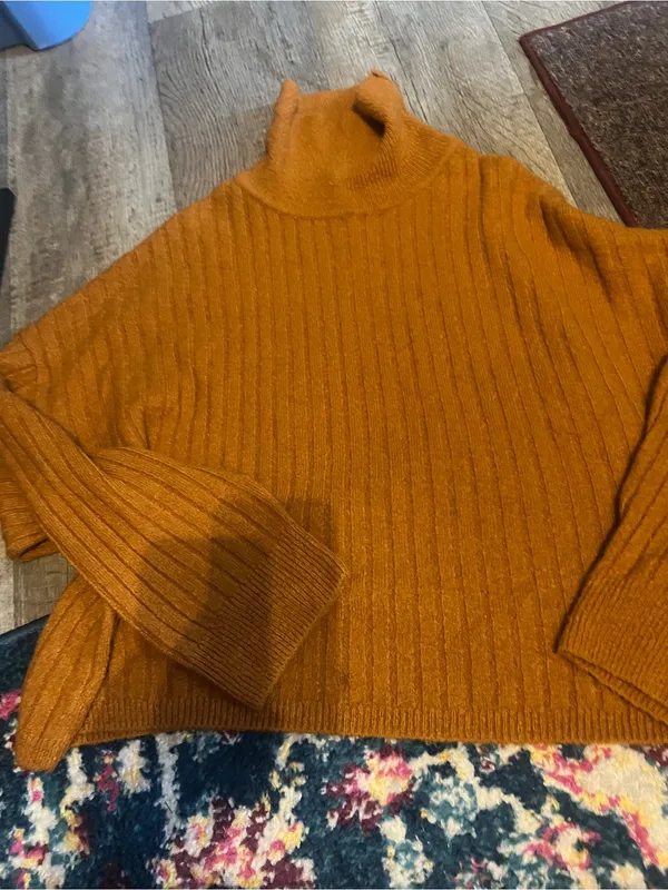 ASOS Women’s Ribbed Turtleneck Sweater - Rust - Image 6