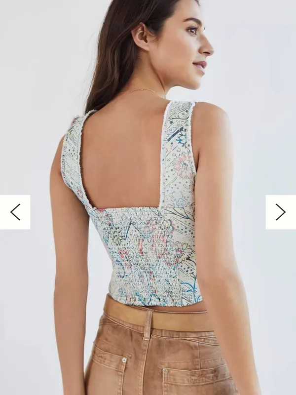 Pilcro Printed Corset Top - Image 2