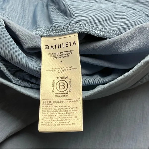 Athleta Trekkie North‎ High Rise Jogger Pant Womens Size 6 Blue Athletic Pull-On - Image 3