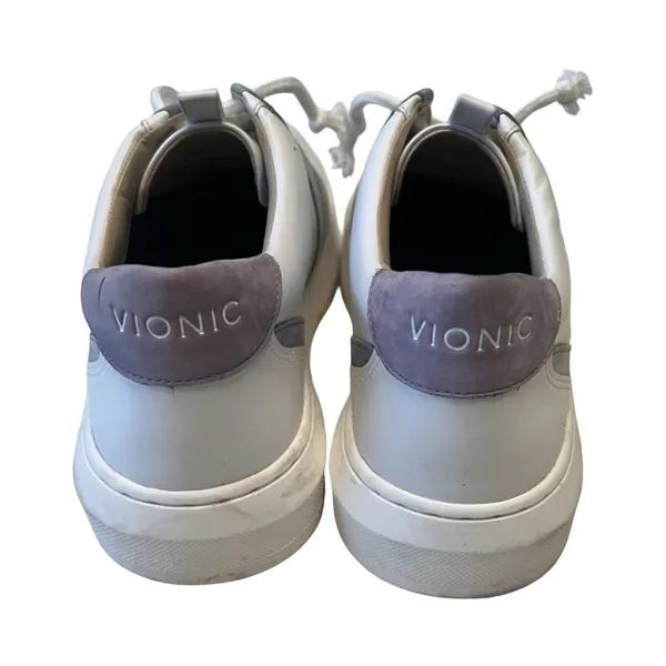 Vionic Simasa White Leather Nubuck Purple‎ Grey Fashion Sneakers Womens 7 - Image 2