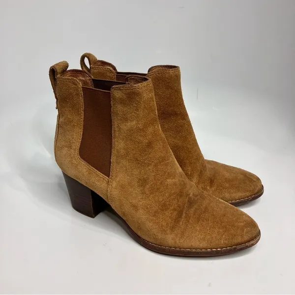 Madewell the Regan Boots pull on suede cognac‎ size 8 - Image 3