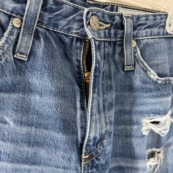 AG‎ Adriano Goldschmied The Phoebe High Rise Distressed Straight Leg Jeans 25R - Image 13