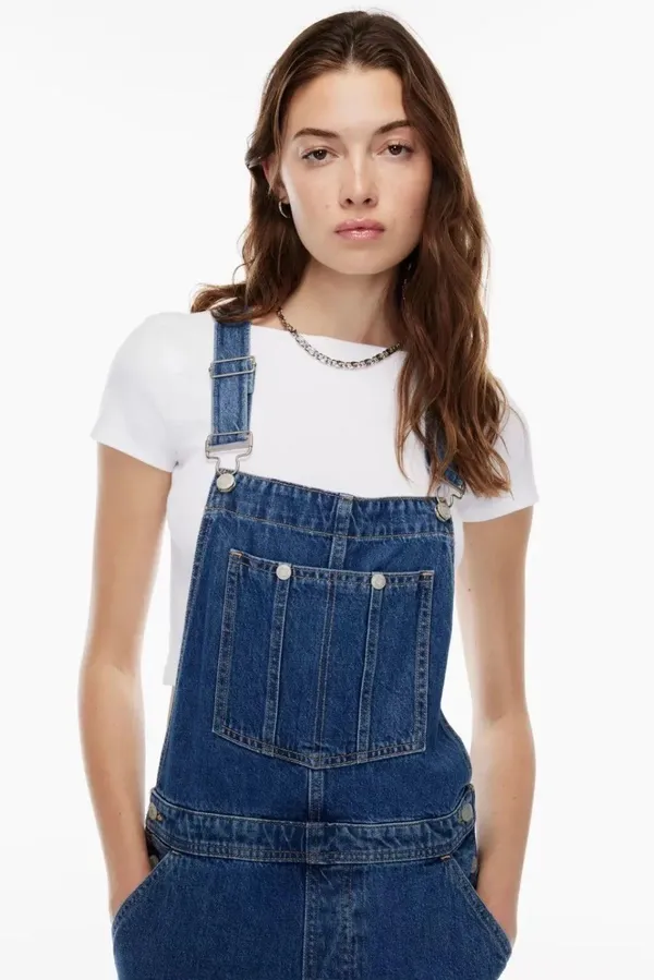 Aritzia Sunday Best Denim Overalls Medium - Image 3