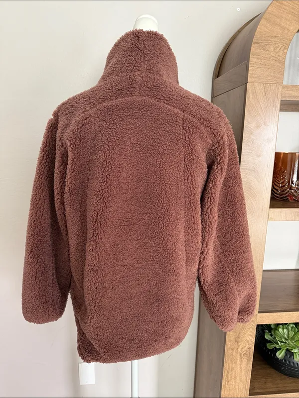 Lululemon Cozy Plush Sherpa Funnel Neck Sweater - Mauve size 2 - Image 3