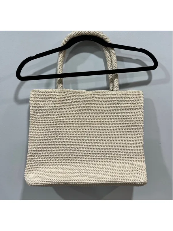 The Sak Crochet Tote Bag One Size Beige - Image 2
