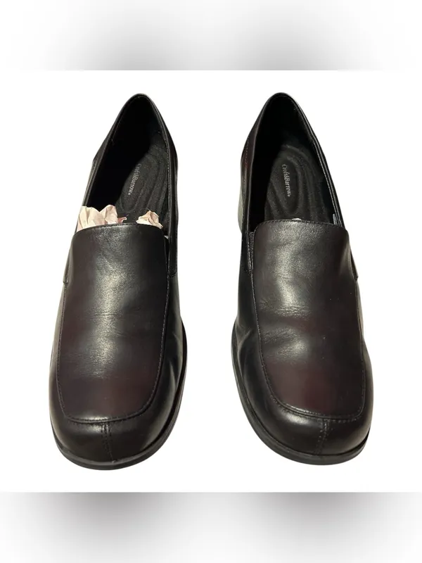 Croft & Barrow Chantal vintage-style square toe block heel leather loafers - Image 2