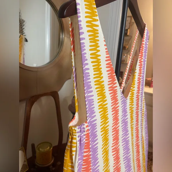Compañía Fantástica Sleevelss Multicolor Dress V-Neck Colorful Playful Vacation - Image 7